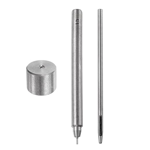 uxcell Eyelet Hole Punch Die Tool, 1.5mm Grommet Setter Hollow Punch for Leather Craft Clothing Handbag Fabric Curtain Setter
