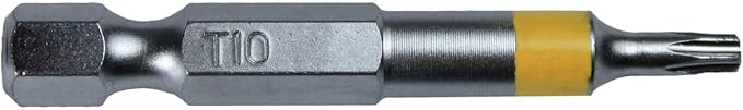 T10 Torx/Star Driver Bit - Color Coded 2" Torx/Star Drive Quick Change Shank Bit for Screws and Fasteners Requiring T10 Size Bits (EACH)