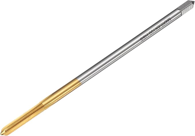 uxcell Metric Thread Tap M4 x 0.5 H2 100mm Straight Flute Screw Thread Milling Machine Taps Threading Tapping Repair Tool