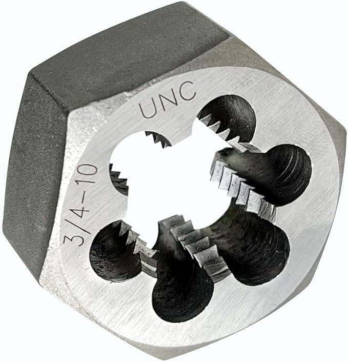 3/4"-10 Hex Die Rethreading Die Thread Die Carton Steel Right Hand