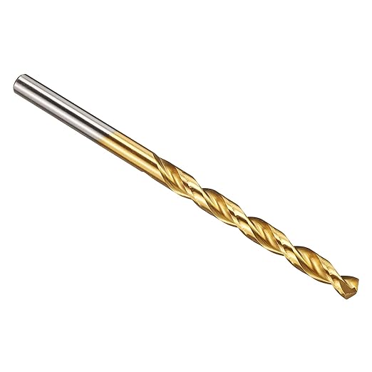PATIKIL 4.9mm Drill Bit, M42 8% Cobalt High-Speed Steel Jobber Straight Shank 135° Titanium Nitride (TiN) Coated for Hard Metal Stainless Steel - 1 Pack