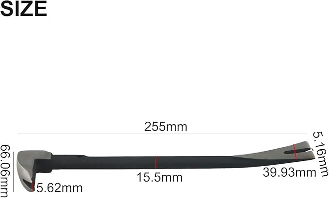 Nail Puller, 1Pcs Eplacement Parts Nail Puller Tool Heavy Duty Metal Pry Bar For Woodworking And Household Use(10'' wide tail)