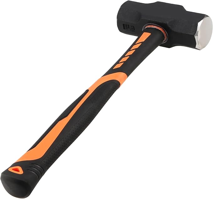 4PCS 4LB Sledge Hammer, 14.5 Inch Club Hammer with Forged Steel Head & Fiberglass Handle, Drilling Crack Hammer for Camping, Removing