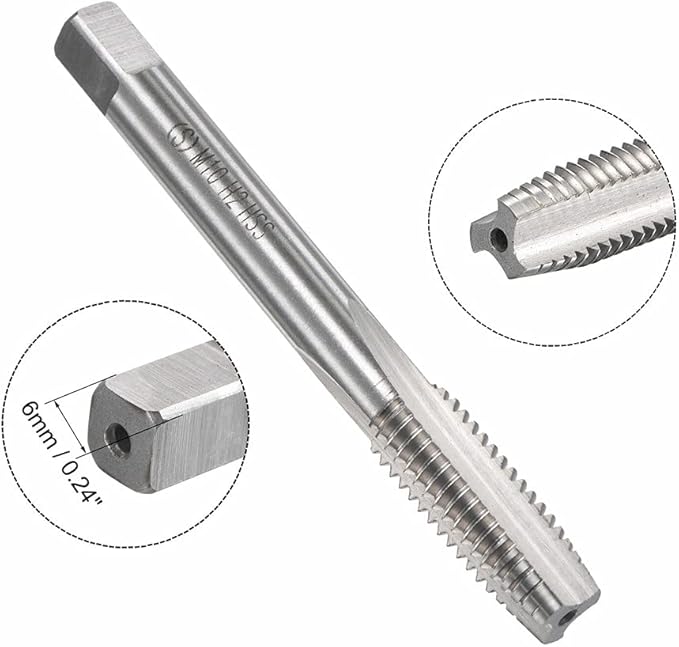 Mactoom 10mm x 1.5 HSS Metric Tap and Die Set Right Hand Thread,Tapping DIY Tool 3pcs (M10 x 1.5mm)