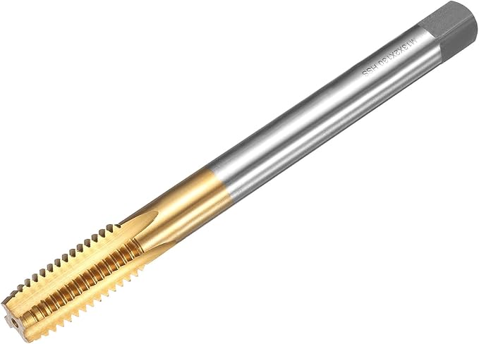 uxcell Metric Thread Tap M13 x 2 H2 130mm Straight Flute Screw Thread Milling Machine Taps Threading Tapping Repair Tool
