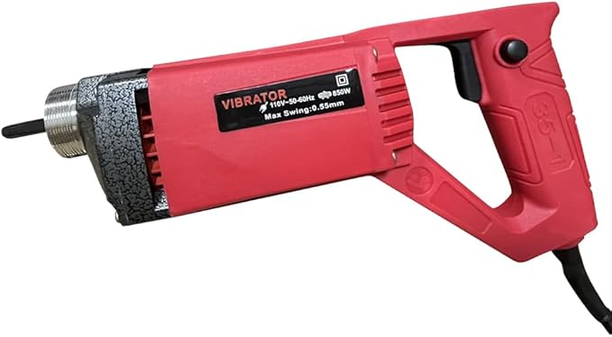 850W Handheld Electric Concrete Vibrator Vibrating Power Tool, Air Bubble Remover, 4.9 feet Flex Hose Immersion Shaft