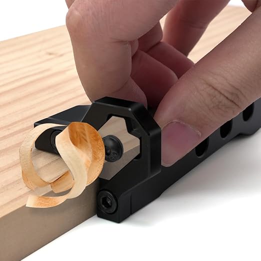Woodworking Veneer Edge Trimmer and R1+R2+R3 Blades of Set, Chamfer Plane, Edge Banding Cutter, Manual Planer Blade, Burr Scraper for Board & Wood Surfaces (Edge Trimmer +R1+R2+R3)
