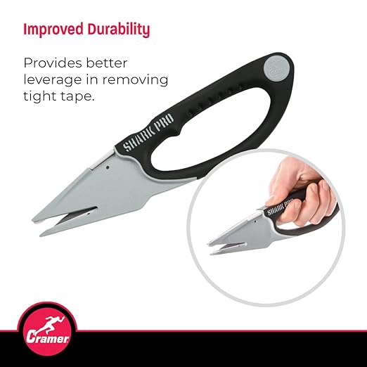 Cramer Athletic Training Supplies, Shark Tape Cutter & Remover Liquid for Adhesive Removal, Safe Edge Scissors, Bandage Shears & Solution to Safely Remove Athletic Tape, Professional Tape Cutter