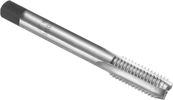 uxcell Hand Plug Tap M10 x 1.5 H2 Metric Thread Plug Style Taps Straight Flute Screw Tapping Threading Tool High Speed Steel HSS6542