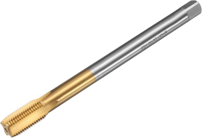 uxcell Metric Thread Tap M14 x 1.5 H2 160mm Straight Flute Screw Thread Milling Machine Taps Threading Tapping Repair Tool