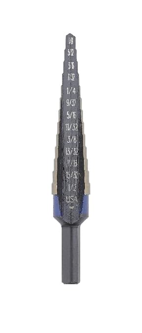 Irwin Tools IRWIN 10231CB Unibit 1/32-Inch 13-Steps Cobalt Alloy Steel Step Drill Bit, Black