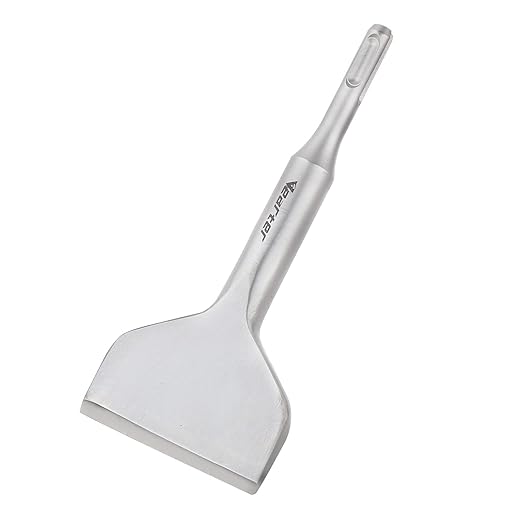 SDS Plus Chisel Bit, 3 Inches Wide Tile & Thinset Scaling Straight Chisel for Hammer Drill, 40Crmo Material Floor Scraper for Concrete & Tile Removal 160 x 75 mm (6.3" x 3")