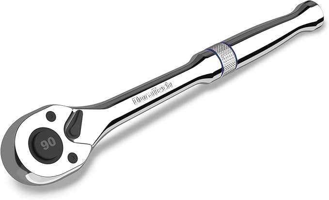 DURATECH 3/8-Inch Drive Ratchet, 90-Tooth Quick-release Ratchet Wrench, Reversible, Cr-V Made, Full Polished, Stocking Stuffers for Men Women Gifts for Men Gifts for Women Gifts for Dad