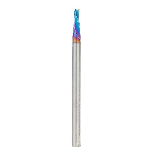 Amana Tool Solid Carbide Spektra Extreme Tool Life Spiral Plunge Router Bit Down-Cut, 46239-K, 3/32 Dia x 1/4 CH x 1/8 Shank 2 Inch L