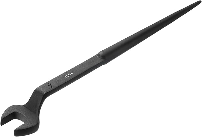 HARFINGTON Single Open End Spanner Wrench 15/16-inch 15 Degree Angle Single Open End SAE Construction Spanner Wrenches with 60째Offset Handle for Automotive Mechanical Maintenance