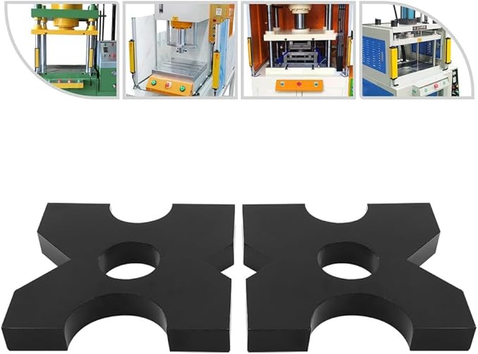 1 Pair of Arbor Press Plate H Frame Hydraulic Shop Press Plates 32Ton Hydraulic Press Accessories with 4 Notch for Workshops, Factories, Production Rooms, Laboratories (7.09 * 7.09 * 1 in)