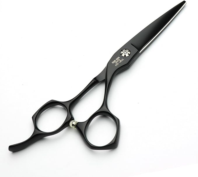 Black Hairdressing Scissors Professional Hair Scissors Pure Handmade 6 Inches (Cutting+Thinning)