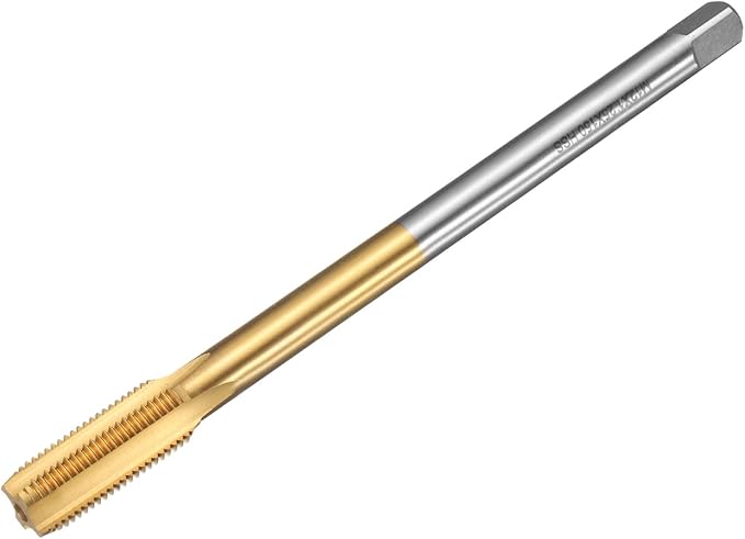 uxcell Metric Thread Tap M12 x 1.25 H2 150mm Straight Flute Screw Thread Milling Machine Taps Threading Tapping Repair Tool