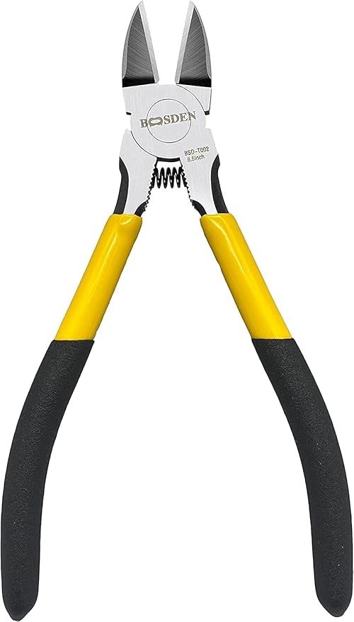 BOOSDEN Wire Cutter,6.5 inch Side Cutters,Spring Loaded Wire Cutters for Crafting,Flush Cutter,Ultra Sharp for Jewelry Making,Flush Cut Pliers,Dikes Wire Cutters,Floral Wire Cutter,Snips