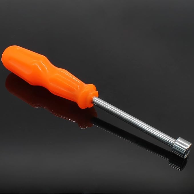 Biaungdo 7mm Socket Wrench Screwdriver, High-Carbon Steel Hexagon Nut Driver Non-Magnetic Tip Hex Nut Screwdriver Hand Tool