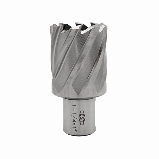 EST HSS M2AL Annular Cutter 1" DOC with 3/4" Weldon Shank for Magnetic Drill Press (D1-1/4" X 1")