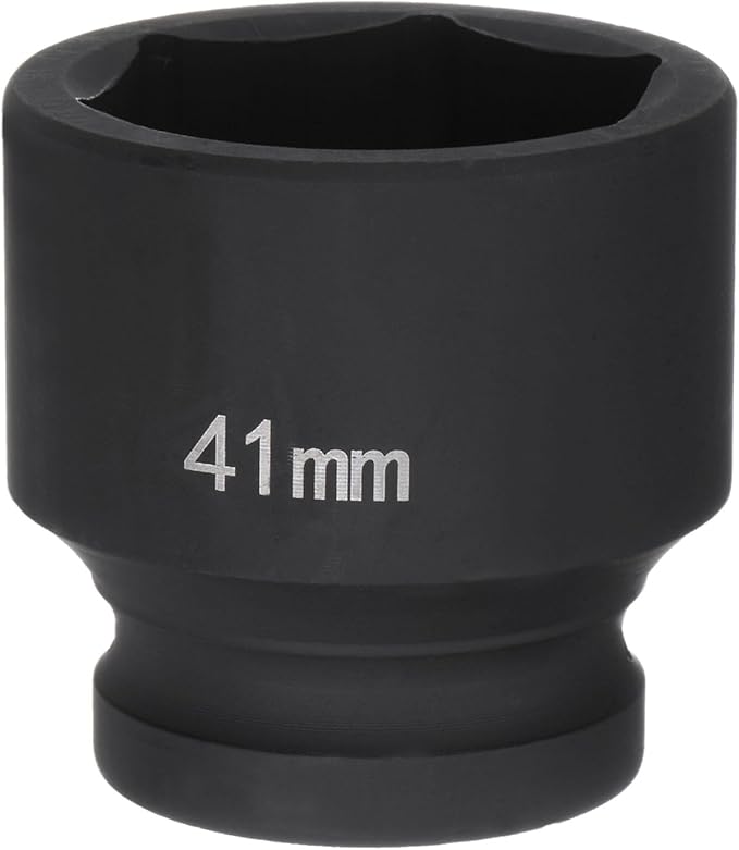 HARFINGTON 6-Point Impact Socket 3/4" Drive 41mm Metric 40Cr Alloy Steel Spindle Axle Nut Impact Socket