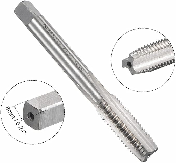 Mactoom 10mm x 1.25 HSS Metric Tap and Die Set Right Hand Thread,Tapping DIY Tool 3pcs (M10 x 1.25mm)