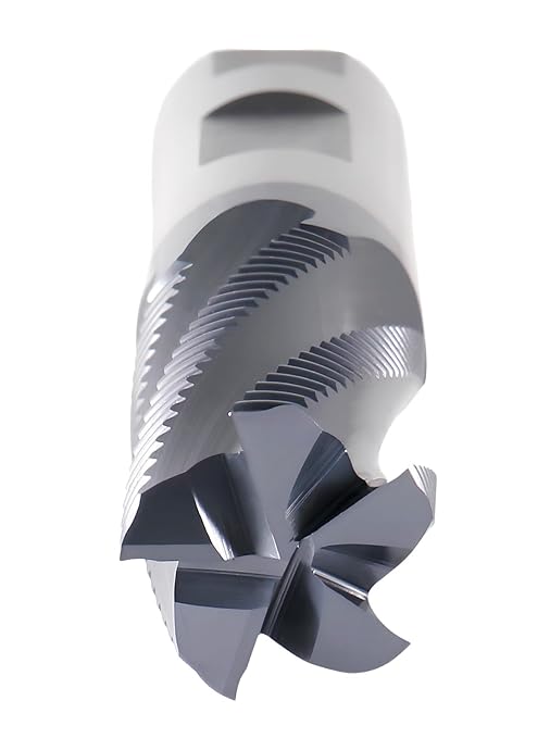 Accusize Industrial Tools Fine Tooth M42 8% Cobalt Tialn Roughing End Mill, 1'' Diameter, 1'' Shank Diameter, 2'' Flt Length, 4-1/2'' Oal, 1104-0001