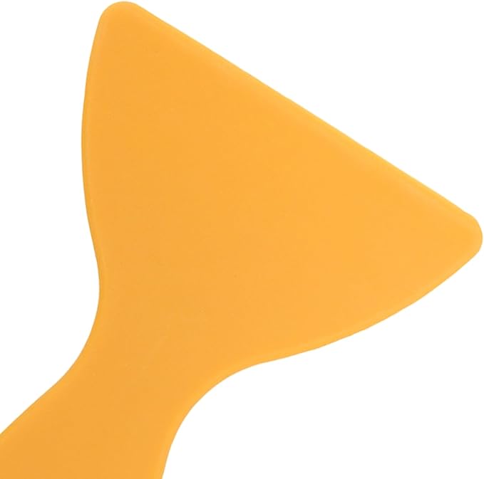 100 PCS Plastic Scraper Tool, Flexible Paint Scrapers, Small Yellow Putty Knife for Screen Protector Installation, Wallpaper, Decal, Patching, Spackling