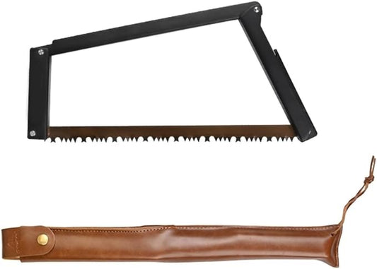 Folding Handsaw, Sturdy Camp Saw with Fishtail Teeth, for Outdoor Camping Survival Woodworking, Manganese Steel Blade, Aluminum Alloy Handle, Black, 12.6-inch (black)