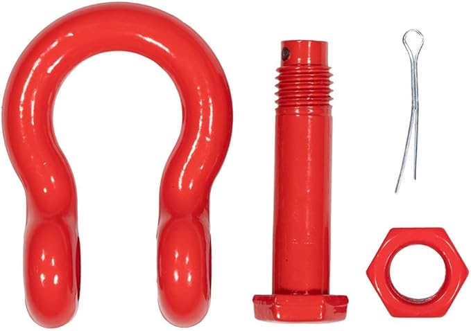 Mytee Products 10Pcs 5/8" Anchor Shackle Forged Carbon Steel w/Safety Screw Pin Load Limit 6,500 lbs, Double Rust Protection Heavy Duty D Ring Bolt Type Shackle for Towing, Rigging