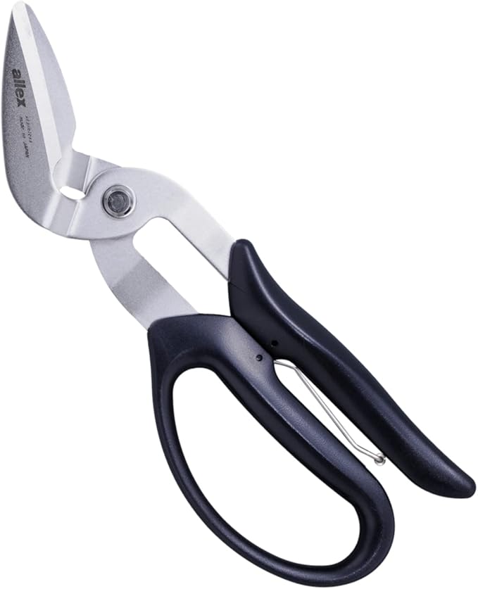 ALLEX Cardboard Scissors Heavy Duty 8.8" Spring Loaded Craft Scissors Angled Blade, Japanese Stainless Steel Blade, Made in Japan