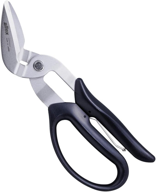 ALLEX Cardboard Scissors Heavy Duty 8.8" Spring Loaded Craft Scissors Angled Blade, Japanese Stainless Steel Blade, Made in Japan