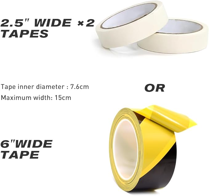 BAUSATZ Floor Tape Marking Machine,Manual,Lane Marking Applicator with Rubber Roller Manual Floor Tape Applicator,Used for Floor Marking, Decoration Protection and Laying (TBJDJ-01)