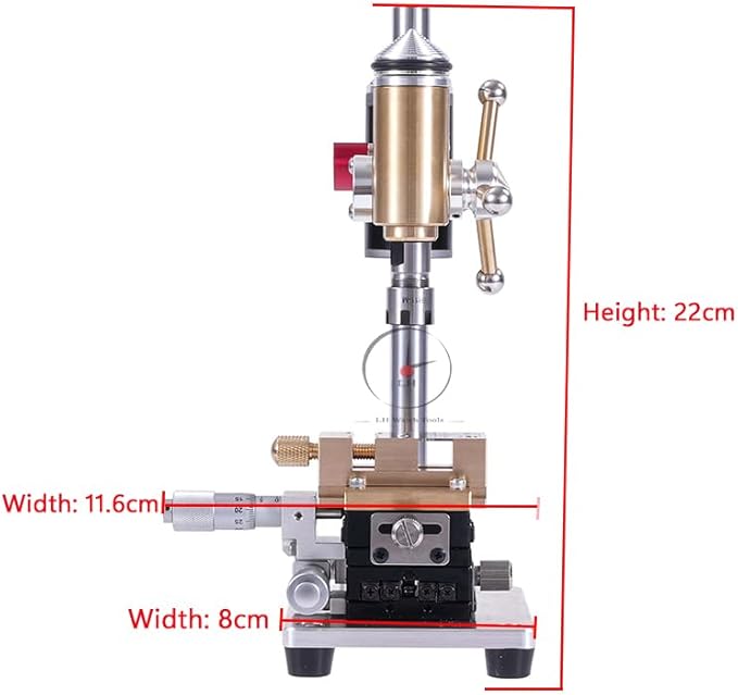 Multifunction Precision Variable Speed Benchtop Drill Press, Mini Drill Press with Slide for Watch Repair and Jewelry Making Crafts Tool Portable Bench Drilling Machine for Metal Wooden Making
