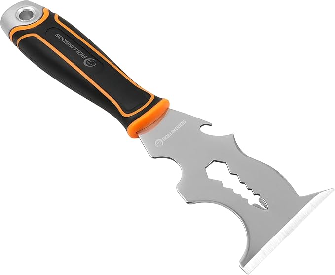ROLLINGDOG 14-IN-1 Painter's Tool-Stainless Paint Scraper, Paint Roller Cleaner, Putty Knife, Multi-Use Painters Tool for Painting Home Improvement