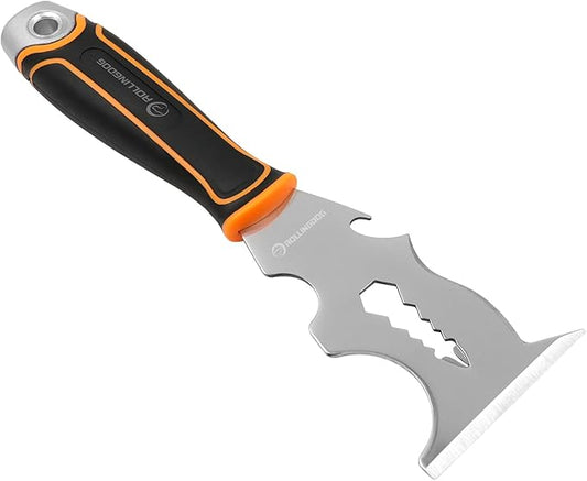 ROLLINGDOG 14-IN-1 Painter's Tool-Stainless Paint Scraper, Paint Roller Cleaner, Putty Knife, Multi-Use Painters Tool for Painting Home Improvement