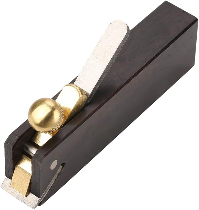 Block Plane, Mini Wood Planer Hand Tool, Ebony Woodworking Bottom Planer with High Speed Steel Blades, Compact Hand Planer for Wood Handmade Lovers, 3.0 x 0.8in, 1Pcs