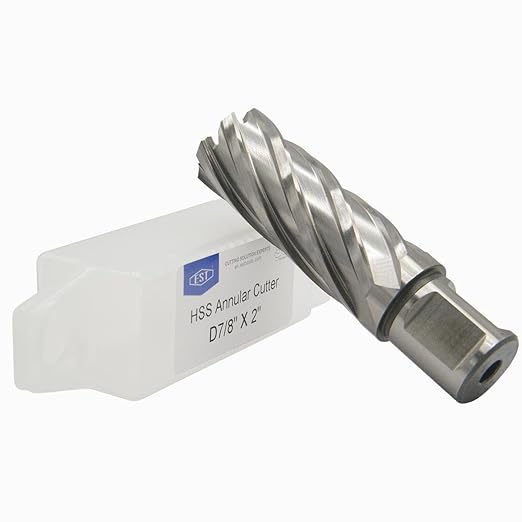 HSS M2AL Annular Cutter 2" DOC with 3/4" Weldon Shank for Magnetic Drill Press by EST (D7/8" X 2")