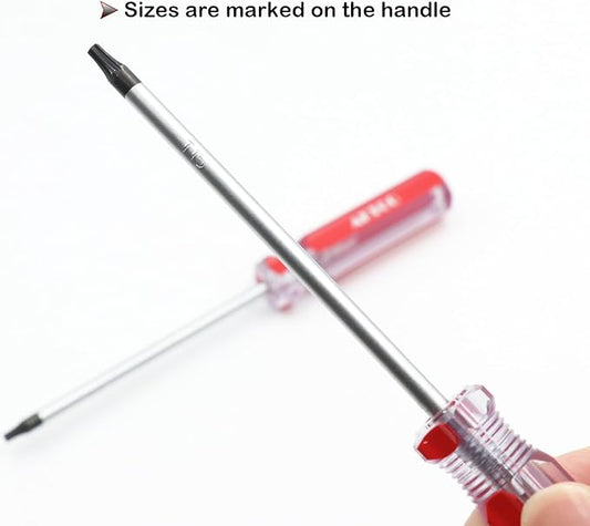 AKTOO 2PCS T15 Torx Screwdriver, 4inch Torx Driver Star Bit Screwdrivers for Computer Repairing, Automobile Tools and Home Appliances