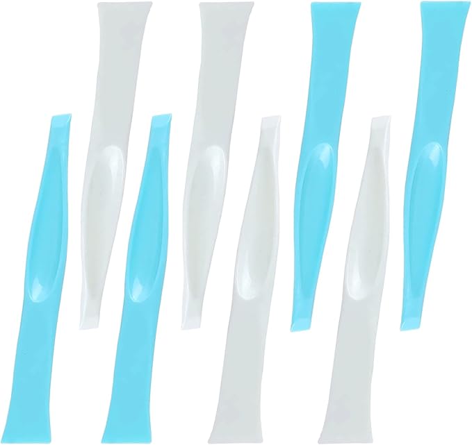 8PCS Cleaning Scraper Tool Kitchen Multipurpose Plastic Scraper Plastic Razor Blades Scraper Scratch Free Cleaning Tool Bottle Opener Sticker Scraper Caulk Remover Tool Floor Scraper Putty Stick