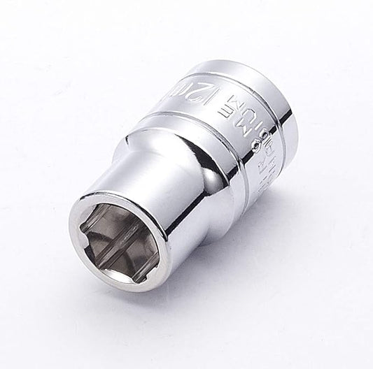Utoolmart 1/2-Inch Drive 12mm 6-Point Shallow Socket, Metric, Cr-V Chrome-vanadium 1 Pcs