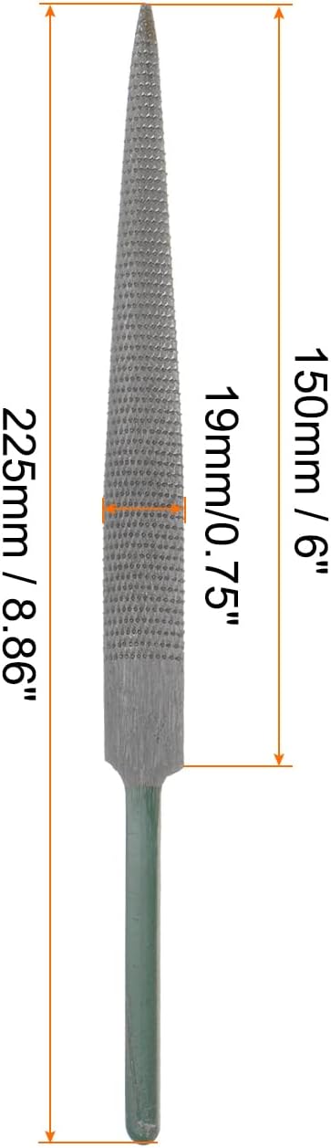 HARFINGTON Hardwood File 6" High Carbon Hardened Steel Fine Teeth Woodworking Hand Rasp for Carving