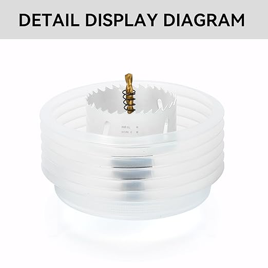 Mollom (6-1/4" | 159mm) HSS M42 8% Cobalt BI-Metal Hole Saw with Dust Bowl for Recessed Lights Can Lights,2 Pilot Drill Bits&Mandrel Cutting for PVC,Drywall,Wood,Plastic,Gypsum Board,Metal