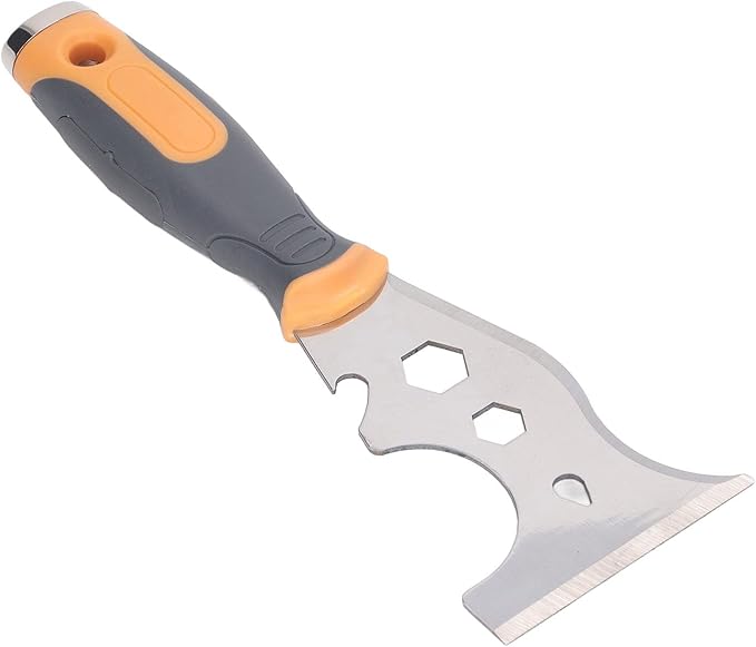 16 in 1 Multifunctional Putty Knife Paint Remover Scraper Tool with Multiple Features and Screwdriver Bits for DIY and Professional Use