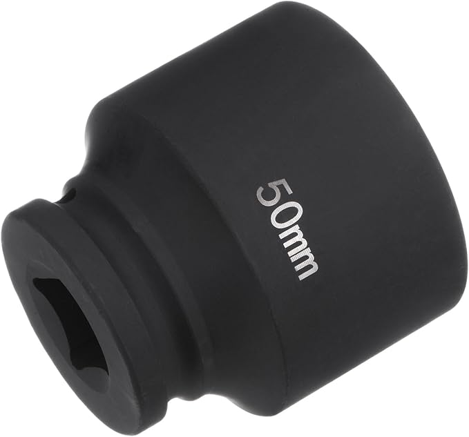 HARFINGTON 6-Point Impact Socket 3/4" Drive 50mm Metric 40Cr Alloy Steel Spindle Axle Nut Impact Socket