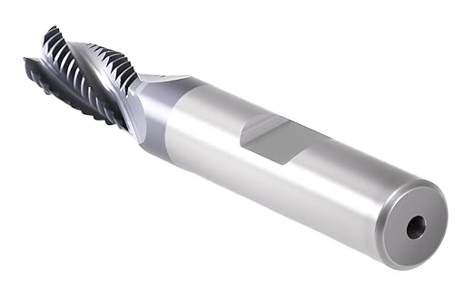 Accusize Industrial Tools 5/16'' by 3/8'' by 3/4'' Flt Length, 2-1/2'' Oal, 4 Flute, Standard Tooth M42 8% Cobalt Tialn Roughing End Mill, 1102-0516