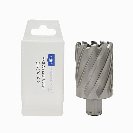 HSS M2AL Annular Cutter 2" DOC with 3/4" Weldon Shank for Magnetic Drill Press by EST (D1-3/4" X 2")