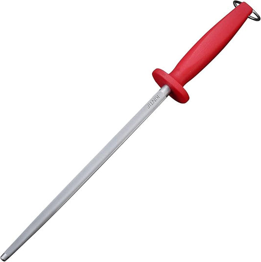 12 inch Sharpening Steel Honing Rod,Professional Knife Sharpeners,High Carbon Honing Steel, Fine Lines, High hardness,knife sharpening Red