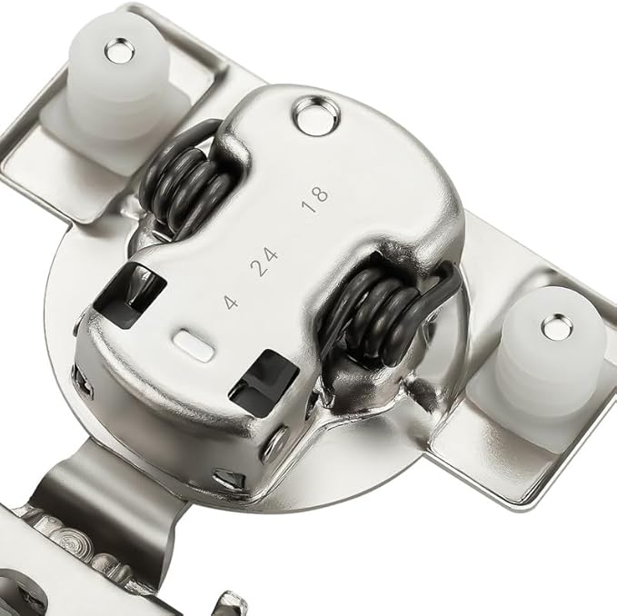 Ravinte 50 Pack 25 Pairs 5/8 inch Overlay Soft Close Hidden Door Hinge for Kitchen Cabinet Stainless Steel Adjustable Satin Nickel Hardware